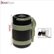 Portavivande thermos termico porta pranzo 1,8L per alimenti 3 contenitori lavoro