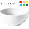 Tazze Grandi Colazione ceramica set 6PZ Tazzone Latte Cappuccino 50cl Colorate