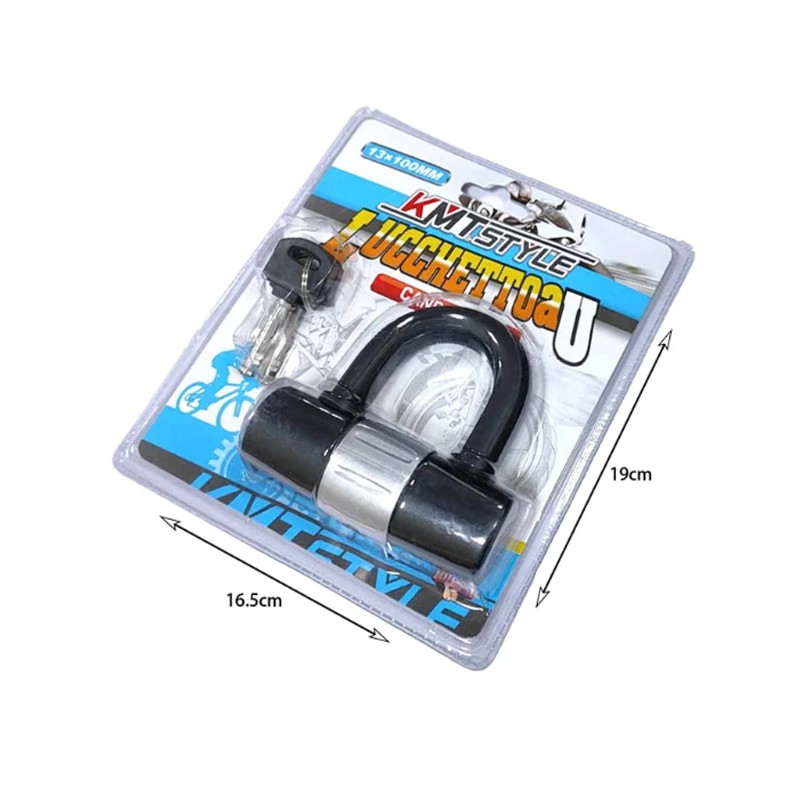 Lucchetto Per BAULE Moto E Scooter – Antifurto In Alluminio Con 2 Chiavi (Gancio Lungo) - 3