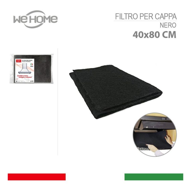 WeHome Filtro per cappa antigrasso panno Cucina Universale Nero mis...