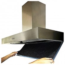 Filtro per cappa antigrasso panno Cucina Universale Nero misura 80x40 cm 3PZ