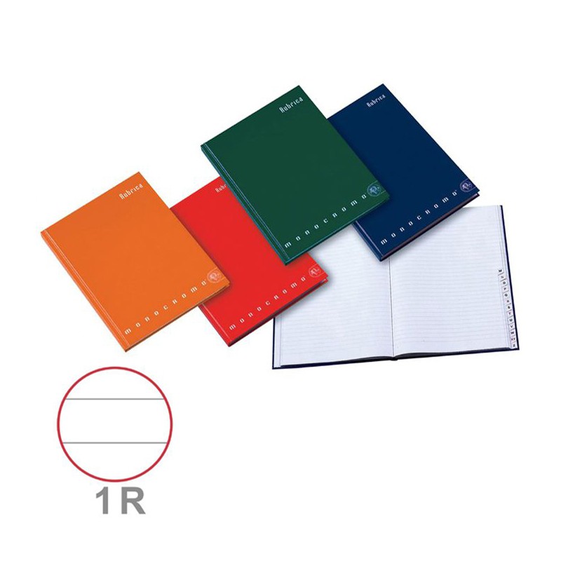 Rubrica telefonica cartonata 5 Pezzi 96 Fg A5 Pigna Monocromo colori assortiti