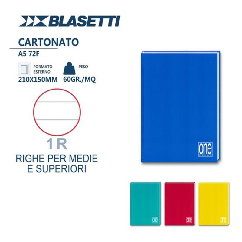 Blasetti Quaderni Cartonati Blasetti A5 Conf 5 pezzi rigatura 1R 72...