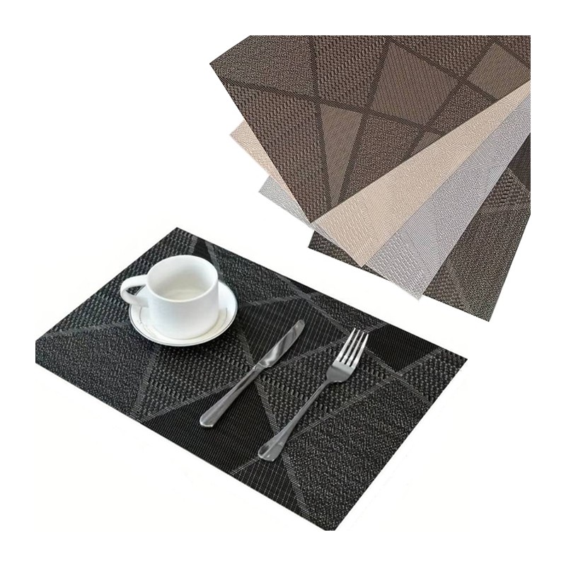 Set 12 pezzi Tovagliette americane in PVC antimacchia colazione 30x45cm lavabili