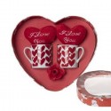 Tazza Regalo con Cuori e Peluche Amore San Valentino set I Love You Mug