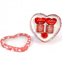 Tazza Regalo con Cuori e Peluche Amore San Valentino set I Love You Mug
