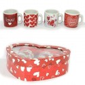 Tazza Regalo con Cuori e Peluche Amore San Valentino set I Love You Mug
