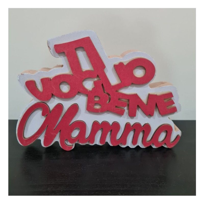 FGF Scritta in legno dedicata alla mamma Ti voglio bene Mamma 13x18...