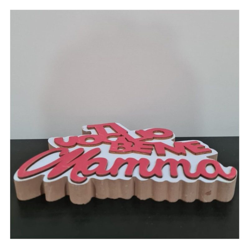 FGF Scritta in legno dedicata alla mamma Ti voglio bene Mamma 13x18...