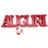 Spicy Party Scritta in legno Auguri 30x8 cm addobbi decorativa fest...