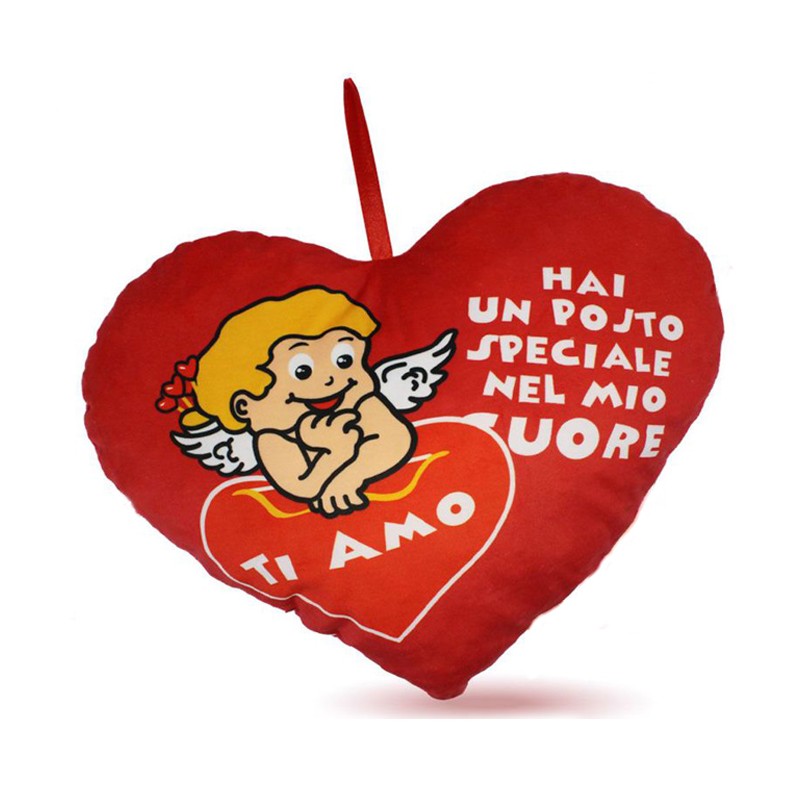 San valentino Peluche pupazzo cuore Ti amo rosso idea regalo varie misure