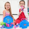 Set valigetta Bambola Sirena Gioco Giocattolo casa sirenetta conchiglia Bambini 