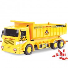 Camion con cassone da cantiere movimento a frizione giocattolo plastica 40cm