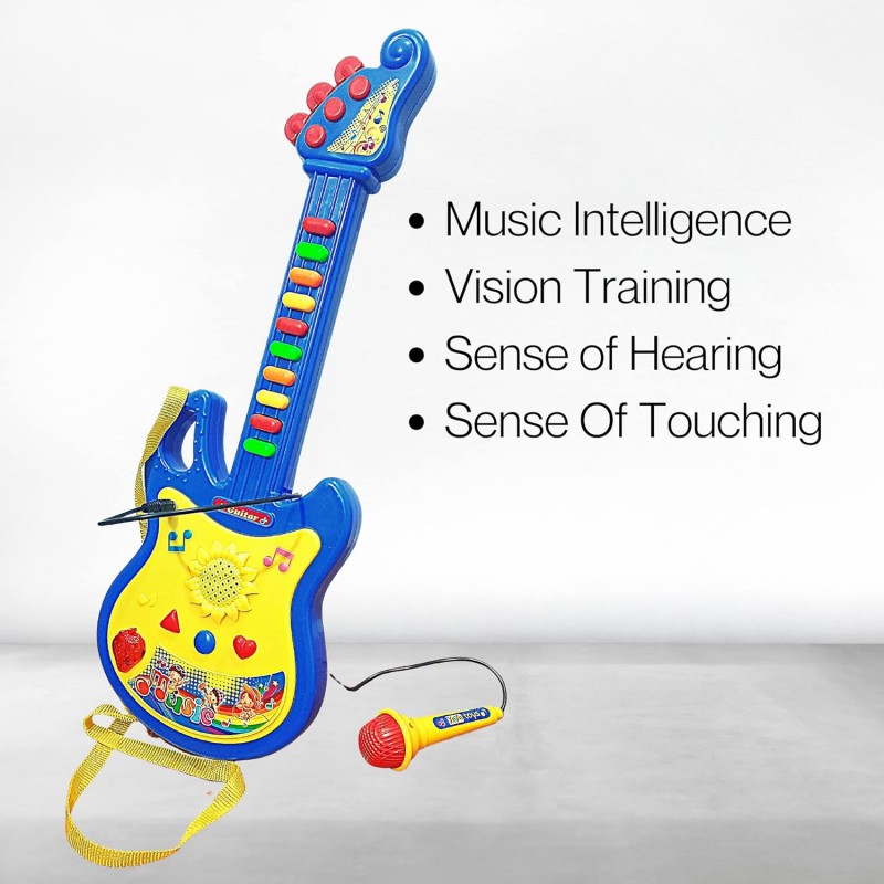 Play More Popstar Chitarra elettronica Con Microfono e Luci Gioco G...