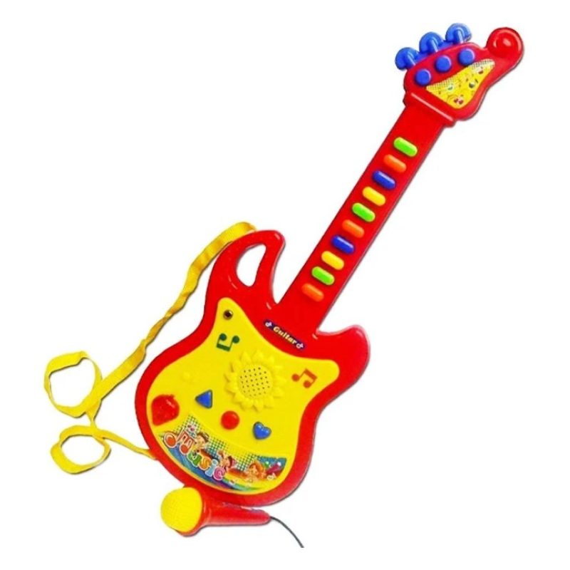 Play More Popstar Chitarra elettronica Con Microfono e Luci Gioco G...