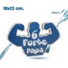 FGF Scritta in legno 6 Forte papà dedicata al papa' 12x18 cm decora...