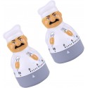 Timer da cucina cuoco meccanico orologio countdown 60 minuti contaminuti 2 PZ