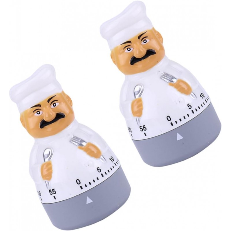 Timer da cucina cuoco meccanico orologio countdown 60 minuti contaminuti 2 PZ