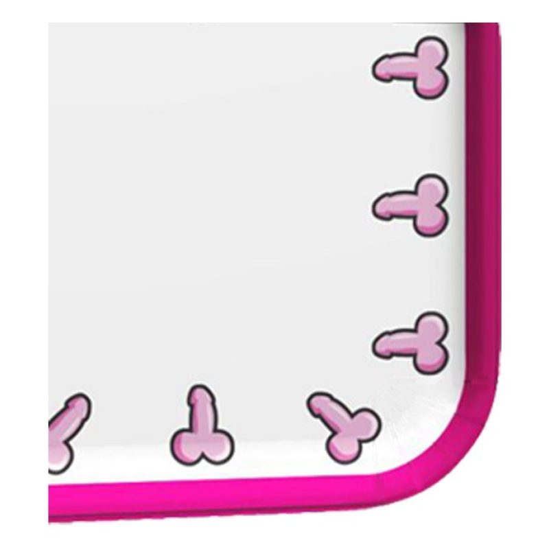 Spicy Party Set 18 Piatti in Carta Stampa Pisello Pene per Addio al...