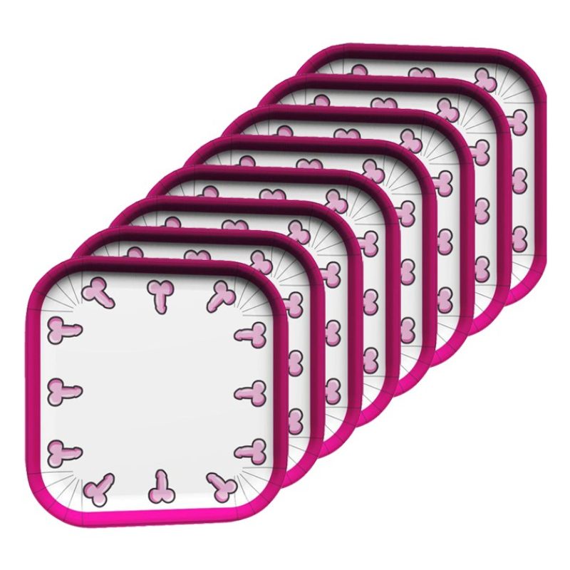 Spicy Party Set 18 Piatti in Carta Stampa Pisello Pene per Addio al...