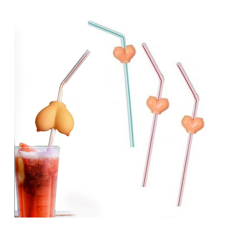Cannucce Addio al celibato sexy forma tette seno set 18 pz scherzo party adulto