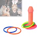 Gioco pisello con anelli colorati addio al nubilato gadget scherzo per adulti