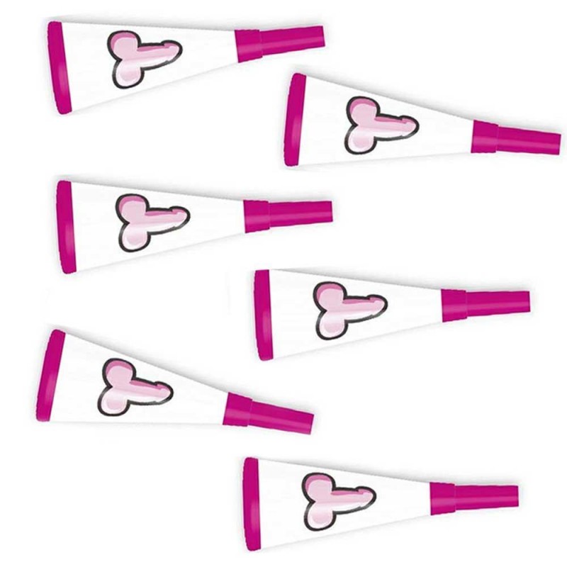 Set 12 trombette carta Stampa Pisello Pene Addio al Nubilato sexy gadget party