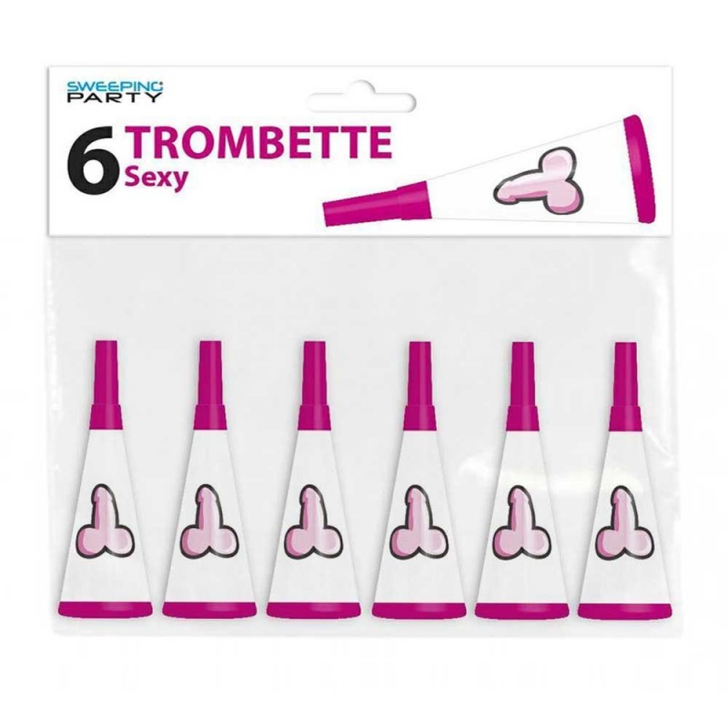 Sweeping Party Set 12 trombette carta Stampa Pisello Pene Addio al ...