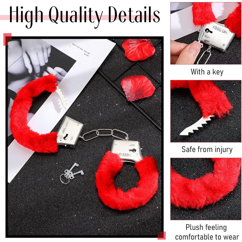 Guirca Manette Con Pelliccia Principianti 2 paia Gioco Erotico Copp...