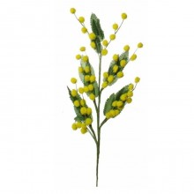Festa della donna Mazzolino di mimosa 12pz rametto artificiale fiore lanoso 25CM