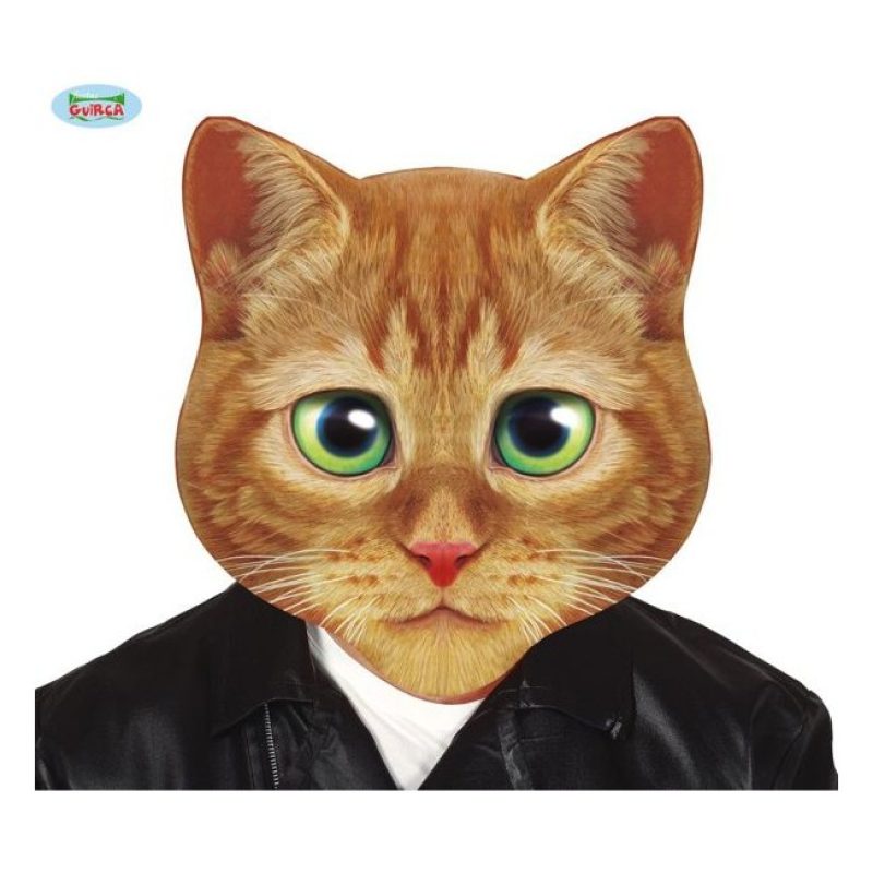 Guirca Maschera viso da gatto per feste in EVA gigante cosplay carn...