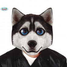 Maschera da cane Husky travestimento da animale gigante carnevale festa  40cm