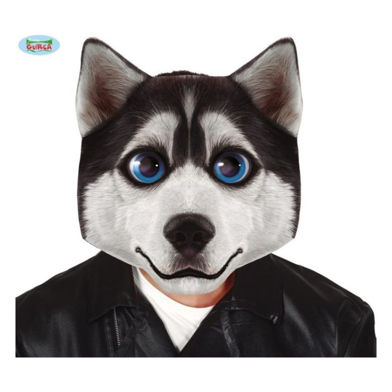 Guirca Maschera da cane Husky travestimento da animale gigante carn...