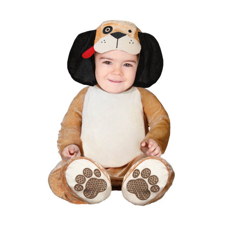 Costume carnevale Tuta Intera Bambini Neonati cucciolo cagnolino vestito 18/24 m