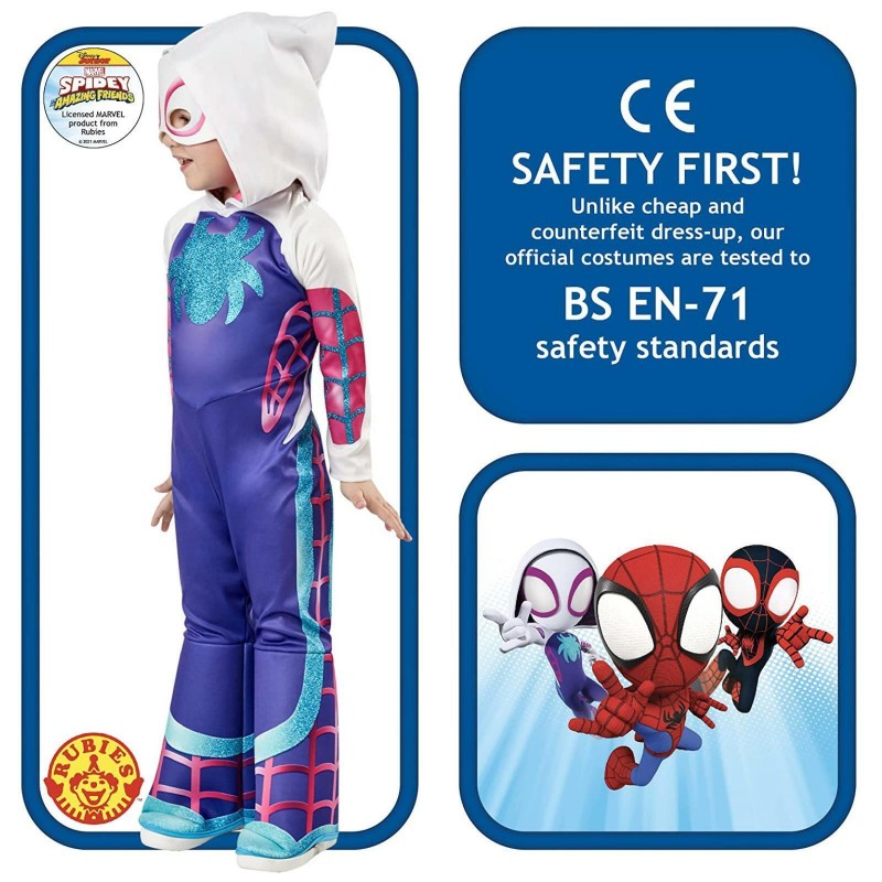 Rubie's Spider Woman Gwen Costume Carnevale Nuovo Universo Bimba Co...
