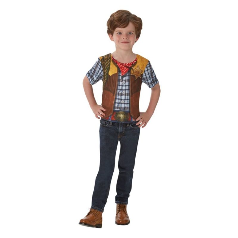 Rubie's Rubie's Costume Cowboy T-shirt Per Bambini Carnevale 3-8 an...