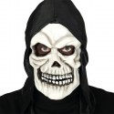 Carnevale halloween maschera da scheletro teschio in PVC con cappuccio nero