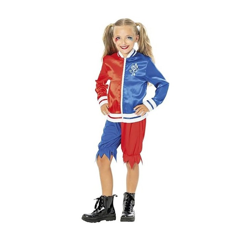 Costume Harley Quinn ribelle bambina per Halloween e seminare paura