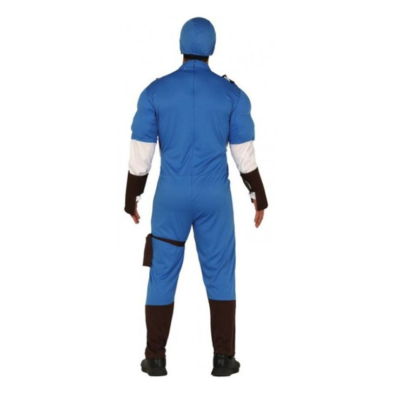 Guirca Costume Supereroe cosplay carnevale tuta per adulti capitan ...