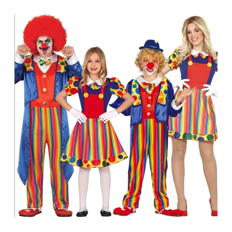 Guirca Costume da uomo clown abito travestimento Pagliaccio carneva...