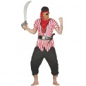 Costume da Pirata bucaniere corsaro uomo adulto L travestimento carnevale abito