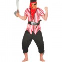 Costume da Pirata bucaniere corsaro uomo adulto L travestimento carnevale abito