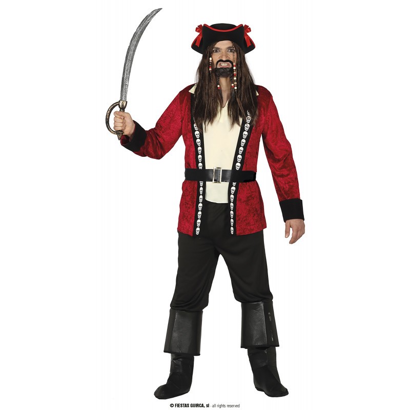 Costume da Pirata bucaniere corsaro uomo adulto M travestimento carnevale abito