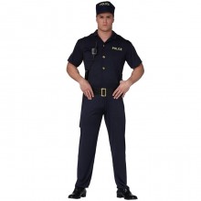 Costume Polizia carnevale Vestito Guirca adulto poliziotto uomo unisex Police
