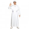 Guirca Costume da Papa uomo religioso tunica lunga bianca pontefice...