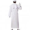 Guirca Costume da Papa uomo religioso tunica lunga bianca pontefice...