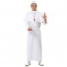 Guirca Costume da Papa uomo religioso tunica lunga bianca pontefice...