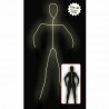 Guirca Costume Nero Con Luci Tuta Carnevale Halloween Donna Festa o...