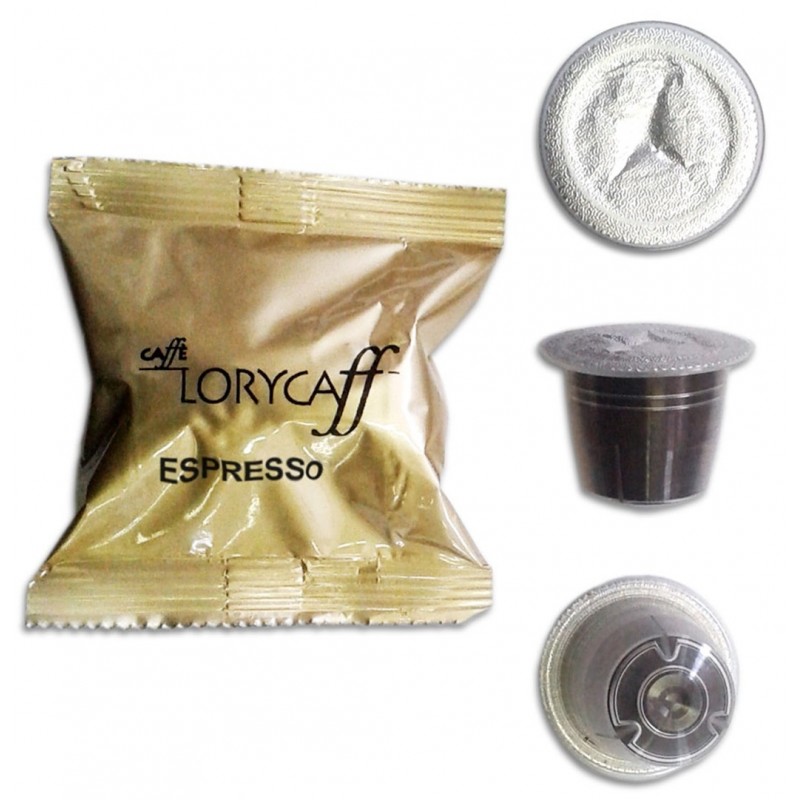 100 cialde capsule Caffè Lorycaff Miscela Espresso Bar compatibili Nespresso