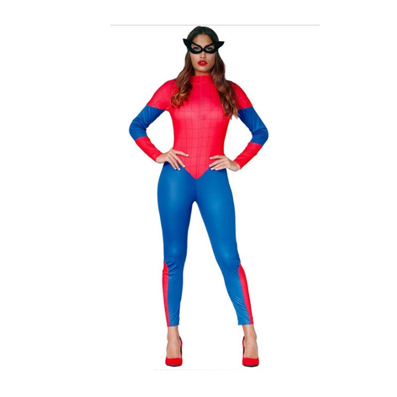 Guirca Costume Spiderman Donna Vestito da Supereroina Woman Ragno Taglia M/L